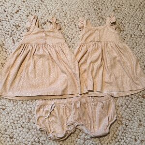 SINGLE Jamie Kay Peach Floral Ruffle Sleeve Dresses